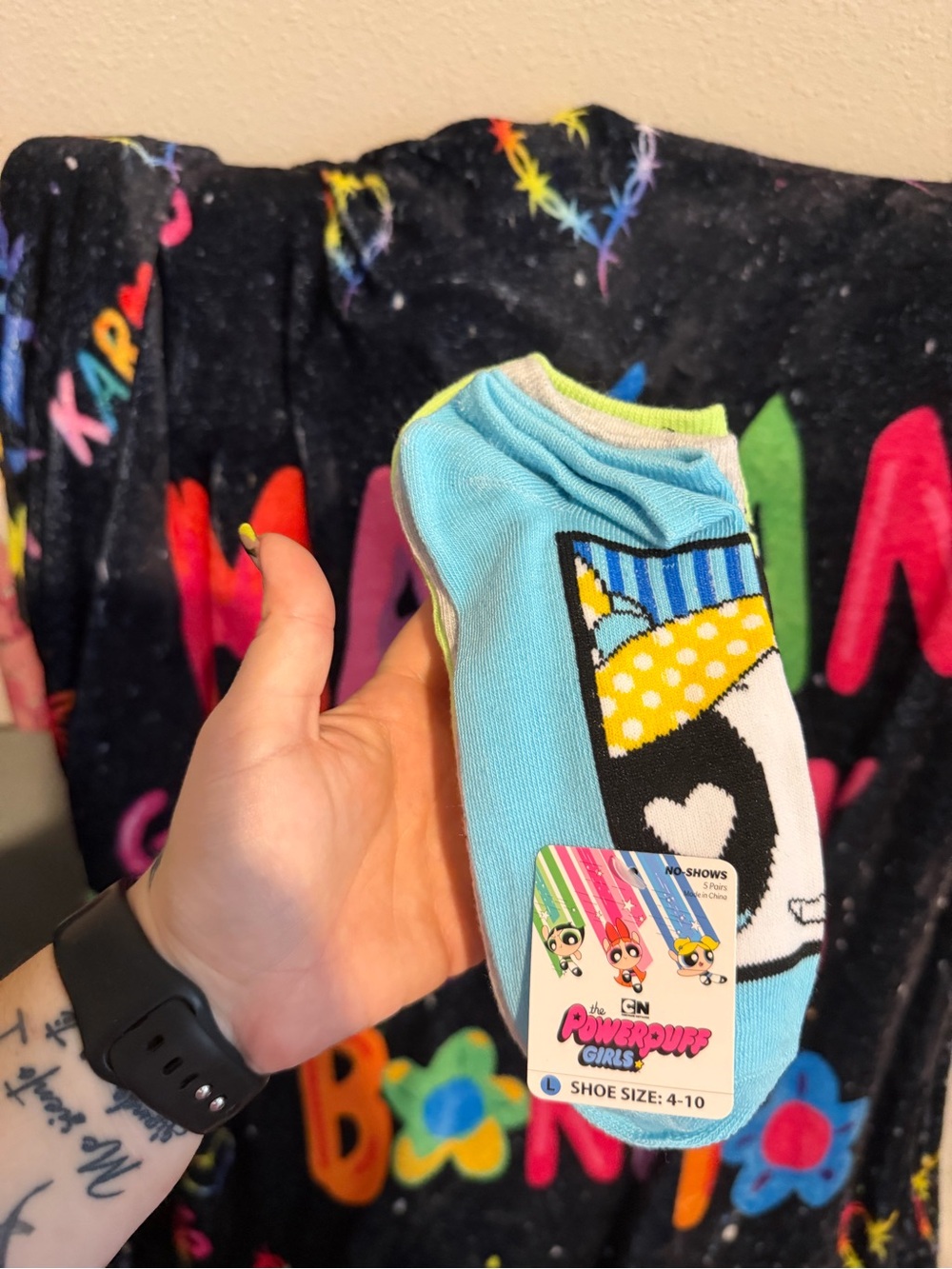 Powerpuff Girls No-Show Socks - Light Blue 5pk